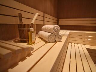 17. Catered chalet Christiane Sankt Anton Sauna met handdoek